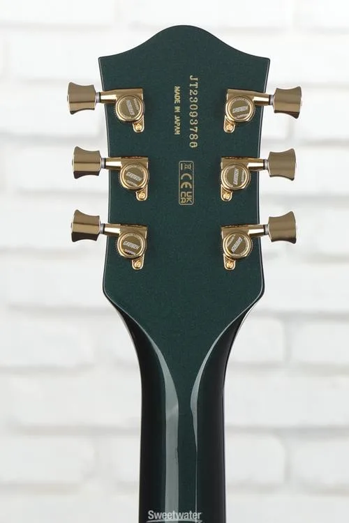  Gretsch G6659TG Players Edition Broadkaster Jr. Center Block Semi-hollowbody Electric Guitar - Cadillac Green, Bigsby Tailpiece