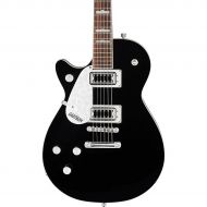 Gretsch Guitars},description:The Electromatic Pro Jet takes on a new identity and voice with hump-block fretboard inlays, stop tailpiece, and Black Top FilterTron Pickups. The two-