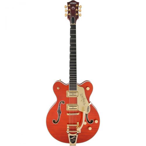  Gretsch Guitars},description:For full-throttle Nashville class, the double cutaway G6620TFM Players Edition Nashville Center Block Double-Cut with String-Thru Bigsby and Flame Mapl