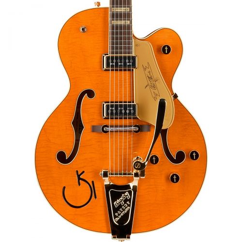  Gretsch Guitars},description:Co-designed with the guitarist’s guitarist, Chet Atkins, the venerable 6120 is one of the most widely heard Gretsch instruments. The G6120T-55 Vintage