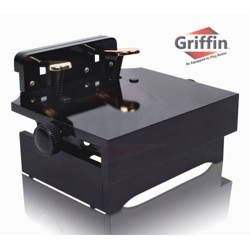  Piano Foot Pedal Extender by Griffin|Dual Deluxe Extension Prop for Beginners & Kids with Una Corda & Sustain Pedal | Wood Stool Bench Teaching Aid Accessory with Adjustable Height