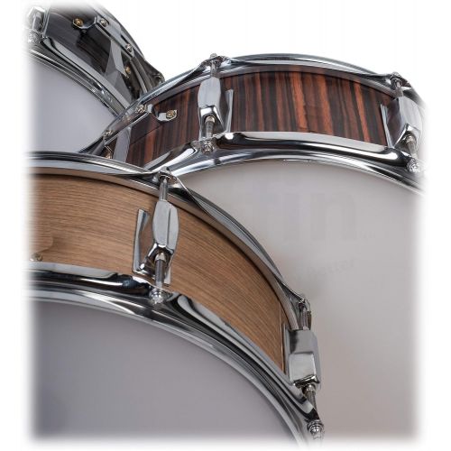  [아마존베스트]Snare Drum by Griffin | Black Hickory PVC Glossy Finish on Poplar Wood Shell 14 x 5.5 | Percussion Musical Instrument with Drummers Key for Students & Professionals | 8 Lugs & Delu