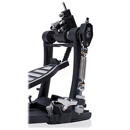  Deluxe Double Kick Drum Pedal for Bass Drum by Griffin | Twin Set Foot Pedal|Quad Sided Beater Heads|Dual Pedal Double Chain Drive Percussion Hardware | Impressive Response for Met