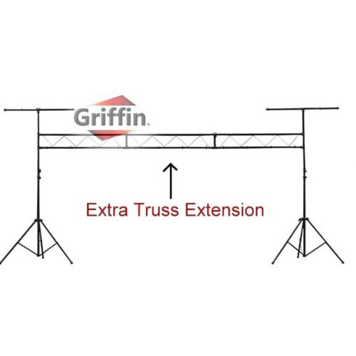  DJ Light Truss Stand System by Griffin|I-Beam Trussing Equipment Set|Hanging Mount Lighting Package for Music Gear, PA Speakers, Can Lights|T-Bar and Extra Truss Extension for Audi