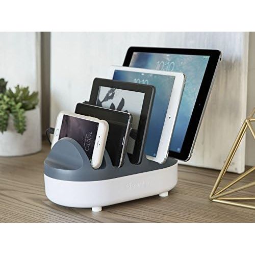  Griffin Technology Griffin PowerDock Pro - Multi-Charger Dock Charges 5 USB Devices for iPad, iPhone, iPod - Multi-Device Charger and Cord Management