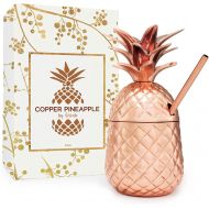 [아마존베스트]Grinb Solid Copper Pineapple Tumbler / Mug with Copper Straw- Available in 3 Sizes (12oz,18oz,24oz)- Handcrafted Drinking Mugs Unique Christmas/ Anniversary/ Birthday Gift Idea