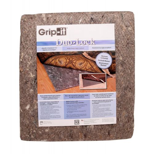 Grip-It Duo Lock Premium Cushioned Dual Purpose Non-Slip Pad for Rugs on Hard Carpeted Floors, 5 by 7