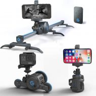 Grip Gears Pocket Sized Camera Motion Control kit , Electronic Camera Slider + Micro Camera Dolly + 360 Mount. Works with Action, Smartphones , Mirrorless Cameras.