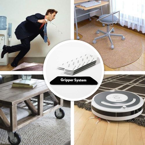  Gripper System Rug Gripper Carpet Corner Weights No Slip Anti Curling Non Sliding Double Sided Indoor Outdoor Adhesive Tape Pad Anchors Stickers Grip Hardwood Floor Reusable Washable Eco Friendly