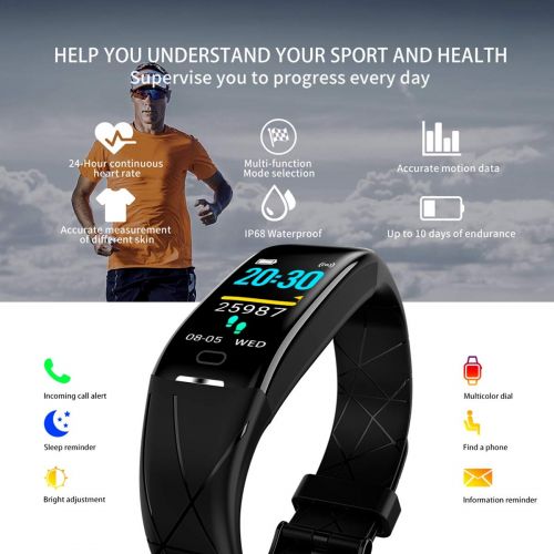  Grist CC Fitness Tracker Smart Bracelet Wristband Pedometer IP67 Waterproof with Sleep Heart Rate Monitor