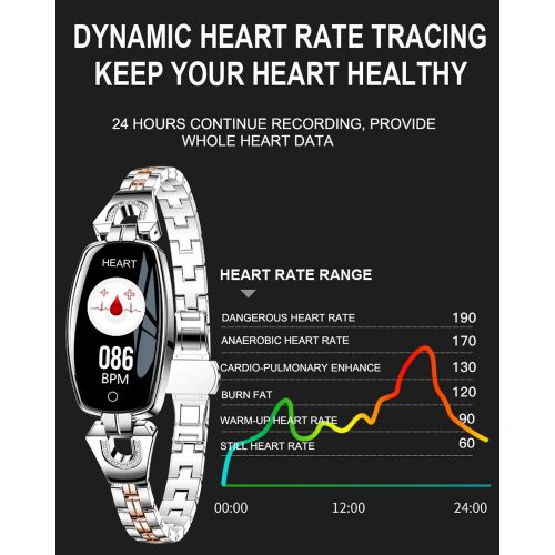  Grist CC Women Smart Bracelet Fitness Tracker Heart Rate Monitor Watch with Color Screen IP67 Waterproof Pedometer