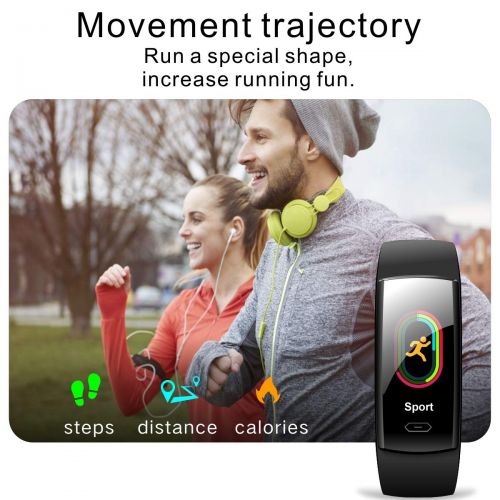  Grist CC Fitness Trackers Fitness Bracelet with Heart Rate Monitor IP67 Waterproof Pedometer for Women or Men