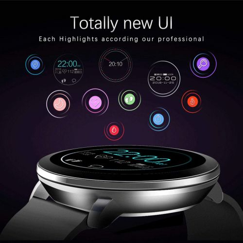  Grist CC Fitness Tracker, Smart Watch Heart Rate Monitor with IP68 Waterproof Calorie Counter for Unisex