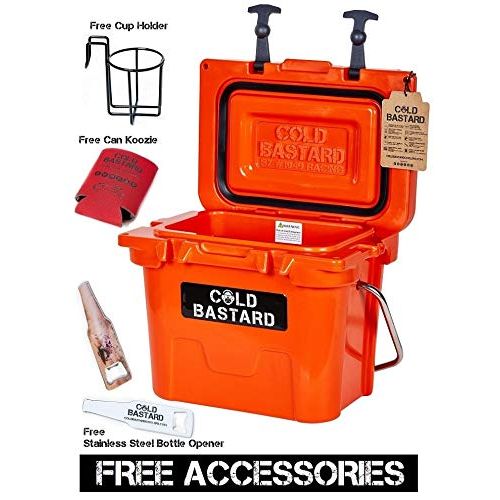  Grizzly Rigid Series 15QT Orange Neon Cold Bastard ICE Chest Cooler YETI Quality Free Accessories Free S&H