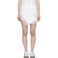 Grlfrnd White Rhoda Denim Miniskirt