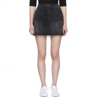 Grlfrnd Black Eva Denim Miniskirt