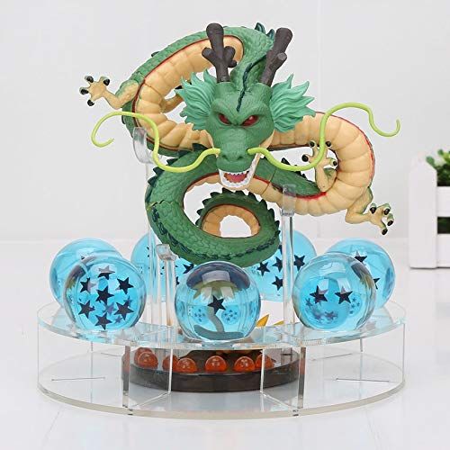  Grocoto Prime - Action & Toy Figures - Dragon Ball Z Shenron PVC Action Figures Toys Golden Green Dragon 7Pcs 3.5cm Dragonball Z Crystal Balls + Shelf Great Gift 1 PCs