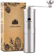 [아마존베스트]Groenenberg Manual Coffee Grinder with Ceramic grinding system of Groene | Manual Coffee Grinder | Espresso | Stainless Steel | Fully Coarseness Setting