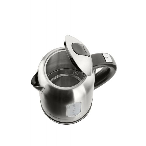  Grossag Wasserkocher WK 42 | 1,7 Liter | Edelstahl- Schwarz | exakte Temperatureinstellung