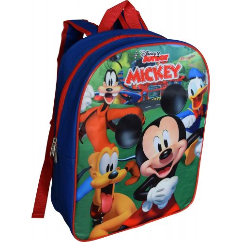  Group Ruz Disney Mickey Mouse 15 Backpack (Royal Blue-Red)