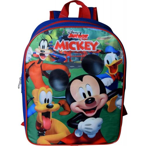  Group Ruz Disney Mickey Mouse 15 Backpack (Royal Blue-Red)