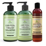 Groveda Hair Solutions Groveda Fast Hair Growth Oil, Shampoo and Conditioner for Women & Men Hair Growth, Hair loss