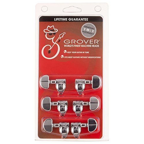  Grover 102-18C Rotomatic 18:1 3 per Side Tuners, Chrome