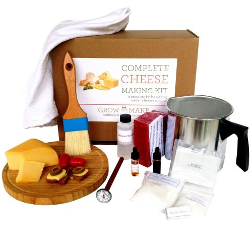  Grow and Make DIY Complete Cheese Making Kit - Learn how to make Mozzarella, Ricotta, Colby, Gouda, and Monterey Jack!