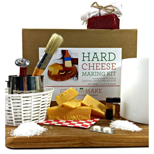  Grow and Make DIY Hard Cheese Kit - Learn how to make Gouda, Colby, Manchego and Cheddar Cheese at home!