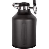 GrowlerWerks uKeg Go Carbonated Growler Beer Gift and Craft Beverage Dispenser for Beer, Soda, Cider, Kombucha and Cocktails, Amazing Gift for Beer Lovers,128 oz, Tungsten