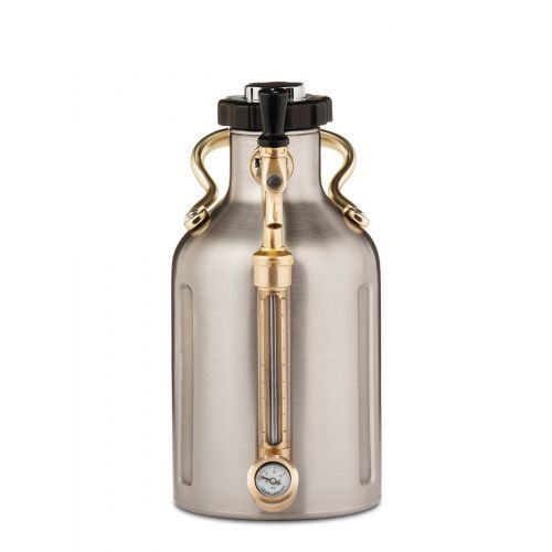  GrowlerWerks uKeg Pressurized Growler, 64 oz, Stainless Steel