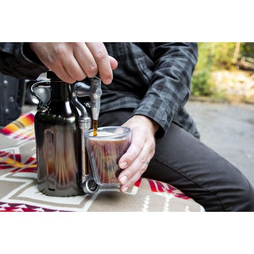  GrowlerWerks uKeg Nitro Cold Brew Coffee Maker, 50 oz, Black Chrome