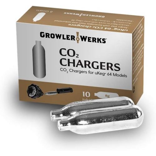  GrowlerWerks uKeg 64 CO2 Chargers 8g, Box of 10: Kitchen & Dining