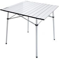 Growsun Folding Camping Table, Portable Aluminum Lightweight Square Camp Table w/Carry Bag for Outdoor and Indoor