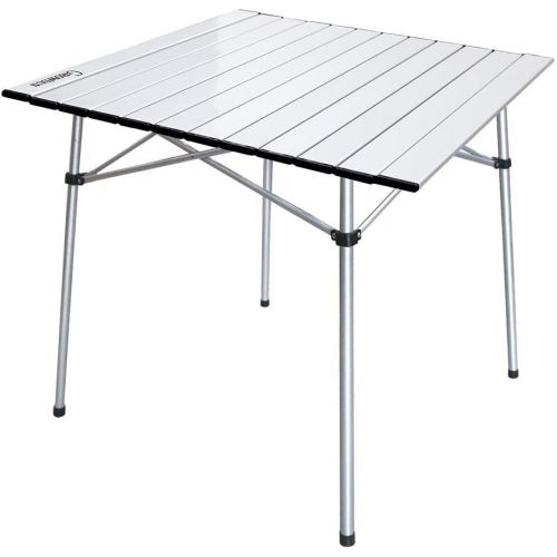  Growsun Folding Camping Table, Portable Aluminum Lightweight Square Camp Table w/Carry Bag for Outdoor and Indoor