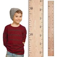 Growth Chart Art | Wooden Growth Chart Ruler for Boys + Girls | Growth Chart Ruler Kids Height Chart | Naked Birch Schoolhouse Ruler with Inches/Centimeters