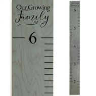 Growth Chart Art Wooden Ruler Growth Charts Ruler for Boys and Girls (Grandkids Gray)