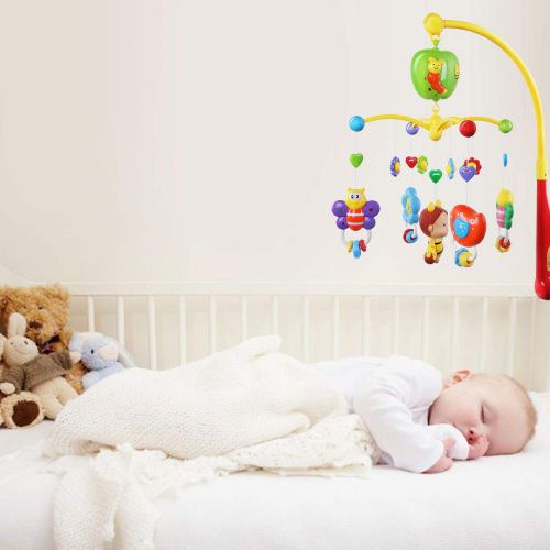  GrowthPic Musical Mobile Baby Crib Mobile with Hanging Rotating Toys and Music Box