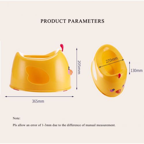  GrowthPic ZXYWW Kids Plastic Potty Pot Training Toilet Seat Boys Girls Portable Durable Seat Chair Simple New Cartoon Chick Travel Potty,Yellow