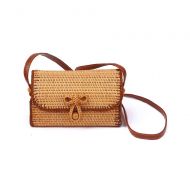 Grtodnz Ladies Rattan Bag Summer Woven Handmade Straw Beach Bag Crossbody Shoulder Bag Vintage Bag