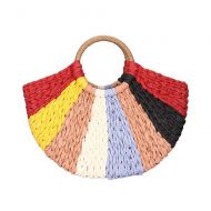 Grtodnz Straw Bag Summer Handmade Woven Women Bohemia Beach Bag Travel Handbag Tote