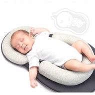 [아마존베스트]Grumpy Cloud Portable Baby Bed Anti Roll Pillow for Infant 0-24 Months (Gray)