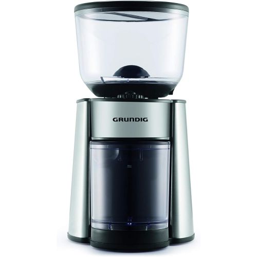  Grundig cm 6760 cm 6760 Kaffeemuehle, Scheibenmahlwerk, 130W, Edelstahlmahlscheiben, 18 Mahlgrade, 130, Edelstahl/Schwarz