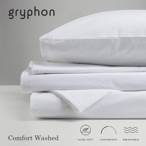  Gryphon Home Comfort Washed Sheet Set King, White