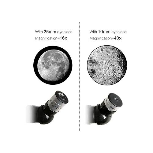  Gskyer Telescope, 70mm Aperture 400mm AZ Mount Astronomical Refracting Telescope for Kids Beginners - Travel Telescope with Carry Bag, Phone Adapter and Wireless Remote