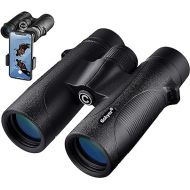 Gskyer Binoculars, 12x42 Binoculars for Adults and Kids, Binoculars for Hunting, Binoculars for Bird Watching Travel Concerts Sports Stargazing and Planets-Large Lens BAK4 Prism FMC-with Phone Mount