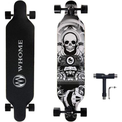  Gtest 41 Inch Skateboard Complete for Adults and Beginners - Longboard for Hybrid Freestyle Carving Cruising 8 Layer Alpine Hard Rock Maple ABEC-9 Precision Bearings