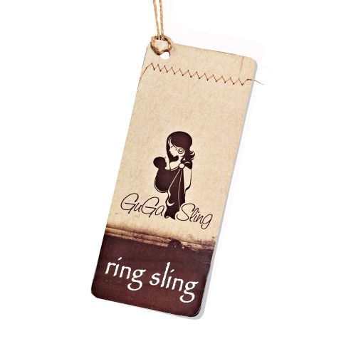  Baby ring sling GuGaSling Chocolate pure linen with gift bag