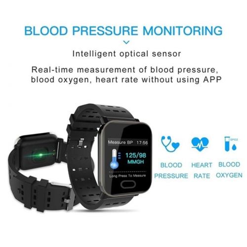  GuGio Touch Screen Smart Watch Waterproof Fitness Tracker Heart Rate Monitor Sport Bracelet Blood Pressure Detection Health Pedometer Wristband