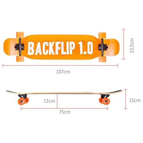  GuanMun Skateboard Professionelle Junge Madchen Junge Anfanger Strasse Pinsel Strasse Reise Persoenlichkeit Mode Doppel Rocker Dance Board Lange Bord (groesse : B)